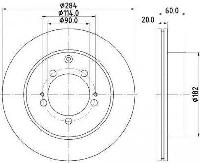 Тормозной диск HELLA 8DD355111491