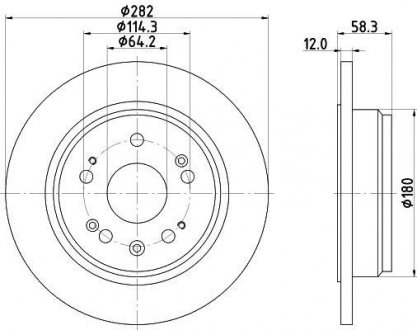 Тормозной диск HELLA 8DD355112451