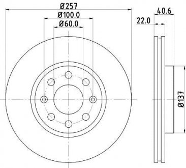 Тормозной диск HELLA 8DD355112581