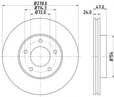 Тормозной диск HELLA 8DD355112731