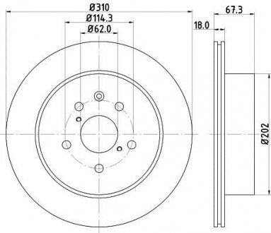 Тормозной диск HELLA 8DD355112881