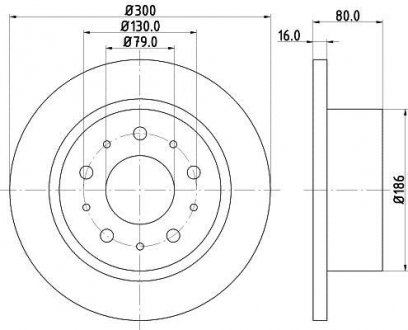 Тормозной диск HELLA 8DD355113731