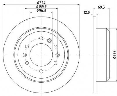 Тормозной диск HELLA 8DD355114041