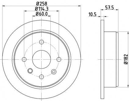 Тормозной диск HELLA 8DD355114161