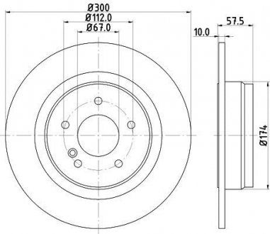 Тормозной диск HELLA 8DD355114211