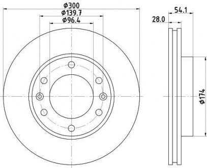 Тормозной диск HELLA 8DD355114341