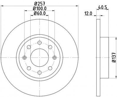 Тормозной диск HELLA 8DD355114351