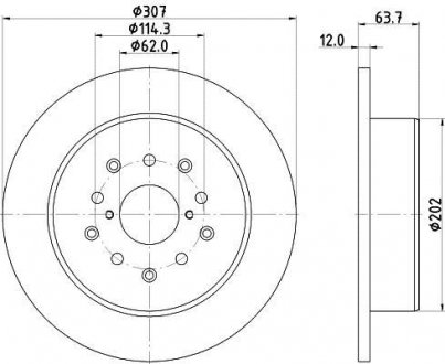 Тормозной диск HELLA 8DD355114931