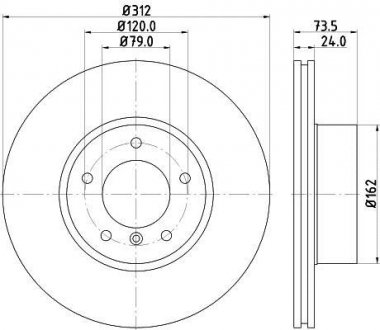 Тормозной диск BEHR / HELLA 8DD 355 115-381