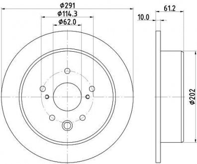 Тормозной диск HELLA 8DD355115711