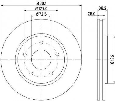 Тормозной диск HELLA 8DD355115841