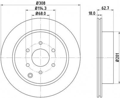 Тормозной диск HELLA 8DD355115851