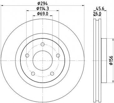 Тормозной диск 8DD 355 115-911 BEHR / HELLA 8DD355115-911