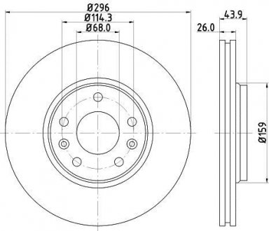 Тормозной диск HELLA 8DD355116161