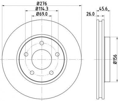 Тормозной диск HELLA 8DD355116241