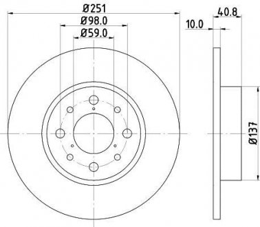 Тормозной диск HELLA 8DD355116441