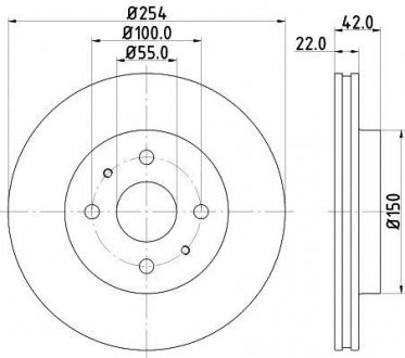 Тормозной диск HELLA 8DD355116541