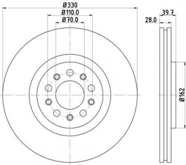 Диск гальмівний HELLA 8DD355116651