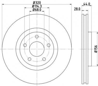 Тормозной диск 8DD 355 116-761 BEHR / HELLA 8DD355116-761