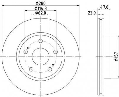 Тормозной диск HELLA 8DD355116771