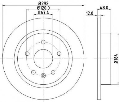 Тормозной диск 8DD 355 116-831 BEHR / HELLA 8DD355116-831