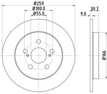 Тормозной диск HELLA 8DD355116901