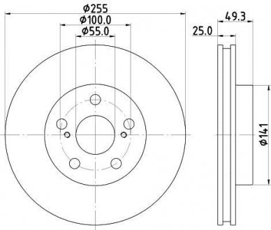 Тормозной диск HELLA 8DD355116981