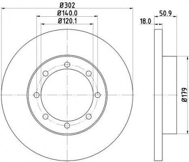 Тормозной диск HELLA 8DD355117281