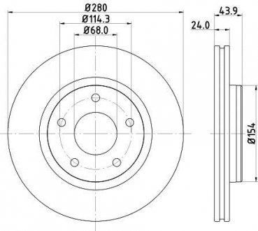 Тормозной диск HELLA 8DD355117321