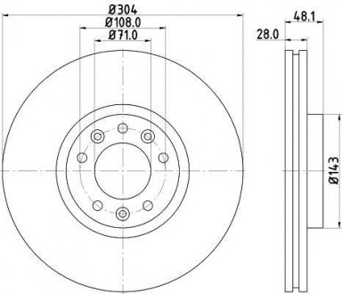 Тормозной диск HELLA 8DD355117331