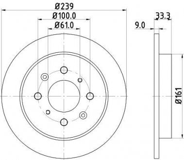 Диск тормозной 55040 HELLA 8DD355117871