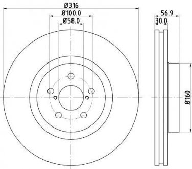 Диск тормозной 55365PRO HELLA 8DD355117921