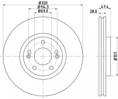 Диск гальмівний 55378PRO HELLA 8DD355117971