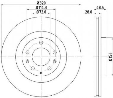 Диск гальмівний 55034PRO HELLA 8DD355118201