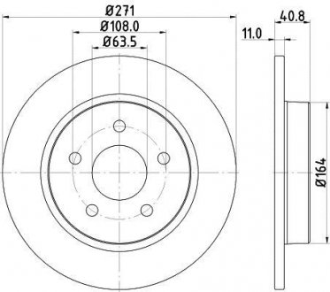 Диск тормозной 55390PRO HELLA 8DD355118221