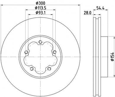 Диск тормозной 55315 HELLA 8DD355118421