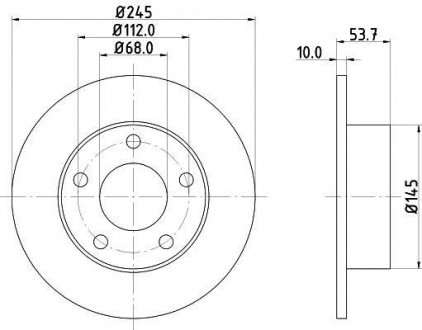 Тормозной диск HELLA 8DD355118581