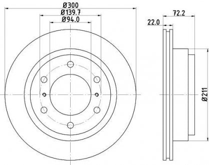 Диск тормозной 54351PRO HELLA 8DD355118651