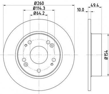 Диск тормозной 54446 T HELLA 8DD355118731