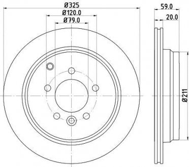 Диск тормозной 54476PRO HELLA 8DD355118771