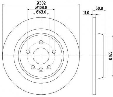 Диск тормозной 54593PRO HELLA 8DD355118841