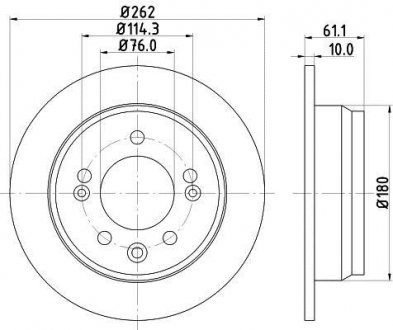 Тормозной диск 8DD 355 118-861 BEHR / HELLA 8DD355118-861