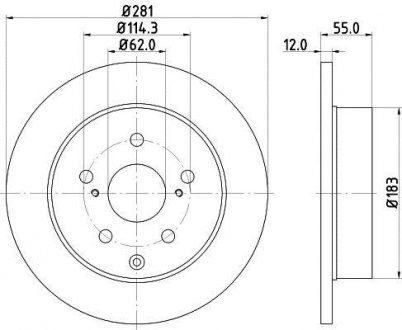 Тормозной диск HELLA 8DD355118881