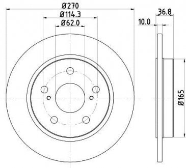 Диск гальмівний 54640PRO HELLA 8DD355118971