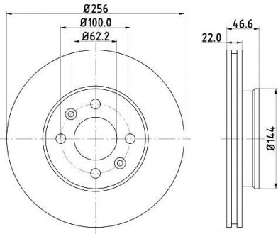 Диск гальмівний 54647PRO HELLA 8DD355119011