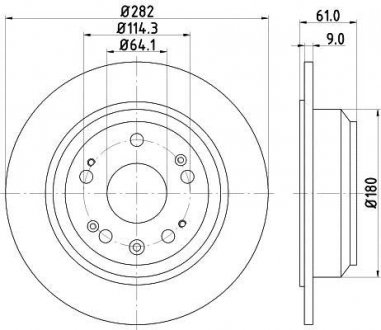 Диск тормозной 54658PRO HELLA 8DD355119041