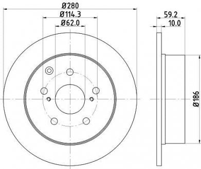 Диск тормозной 54681PRO HELLA 8DD355119121