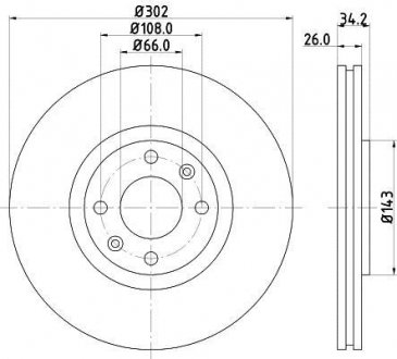 Диск тормозной 54685PRO HELLA 8DD355119161