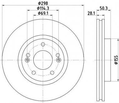 Тормозной диск HELLA 8DD355119251