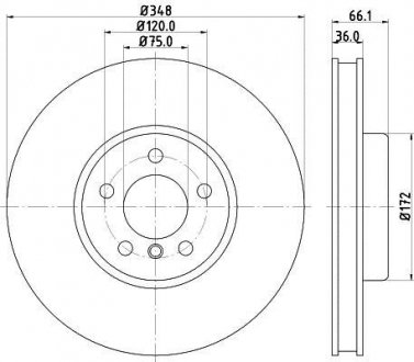 Тормозной диск 8DD 355 119-271 BEHR / HELLA 8DD355119271 (фото 1)